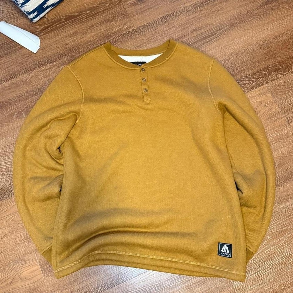 Matix brown long sleeve shirt with fleece lining